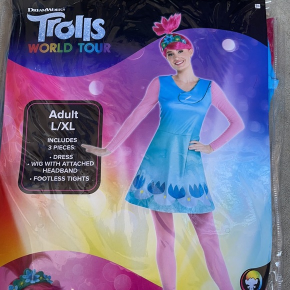 Trolls World Tour: Poppy Adult Costume! New! - Picture 7 of 10